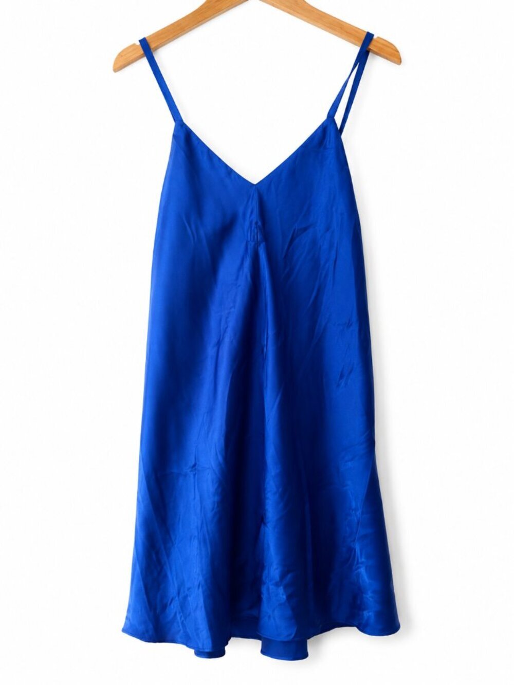 Vintage Christian Dior Blue Satin CD Monogram Lingerie Slip